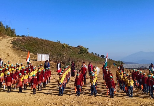 Scuola elementare , Pongchau, Arunachal Pradesh -14 Novembre 2020
