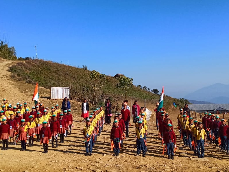 Scuola elementare , Pongchau, Arunachal Pradesh -14 Novembre 2020