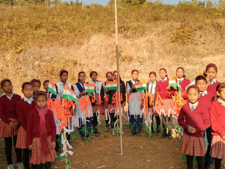 Scuola elementare , Pongchau, Arunachal Pradesh - 15 Augusto 2020