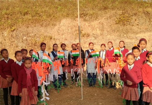 Scuola elementare , Pongchau, Arunachal Pradesh - 15 Augusto 2020