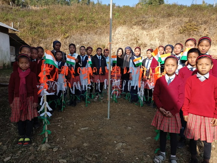 Scuola elementare, Pongchau, Arunachal Pradesh - 15 agosto 2020