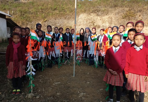 Scuola elementare, Pongchau, Arunachal Pradesh - 15 agosto 2020